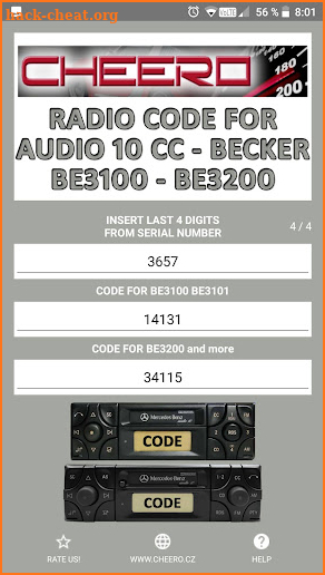RADIO CODE for AUDIO 10 CC screenshot