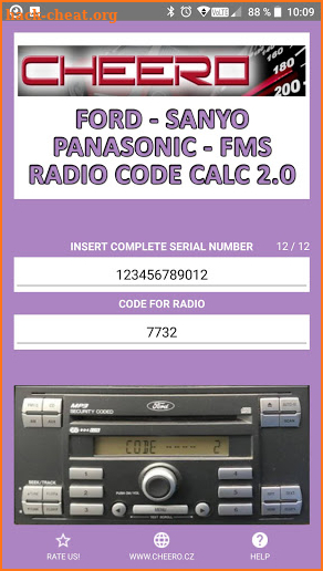 RADIO CODE FOR FORD SANYO PANASONIC FMS MEXICO screenshot