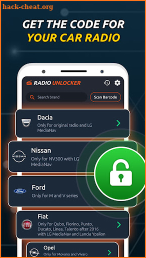 Radio Code Generator Unlocker screenshot