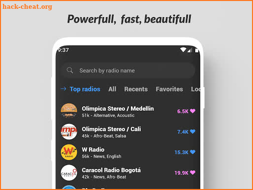 Radio Colombia: Live Radio, Free FM Radio screenshot