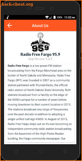 Radio Free Fargo 95.9 KRFF-LP screenshot
