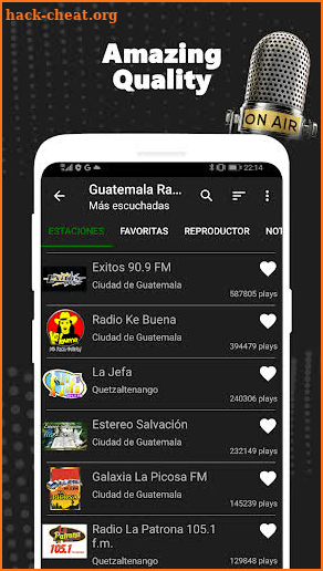Radio Guatemala Gratis: Emisoras FM AM gt Internet screenshot