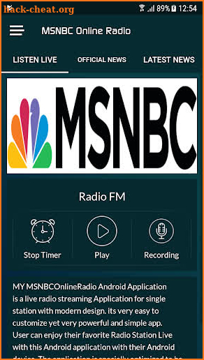 Radio MSNBC Live screenshot