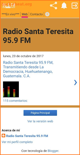 Radio Santa Teresita screenshot