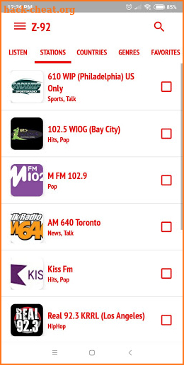 Radio  Z92 Omaha 92.3 FM The Rock Radio Station screenshot