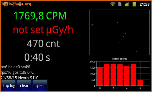 Radioactivity Counter screenshot