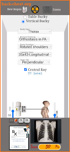 Radiology Technique Simulator screenshot