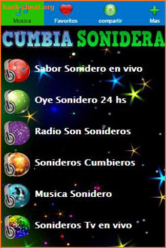 Radios Cumbia Sonidera screenshot