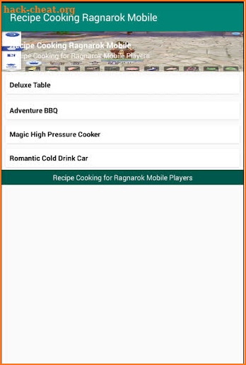 Ragnarok Mobile Recipe Cooking screenshot