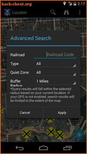 Rail Crossing Locator screenshot