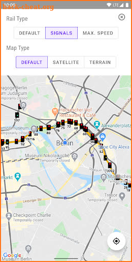 Railmap for OpenRailwayMap screenshot