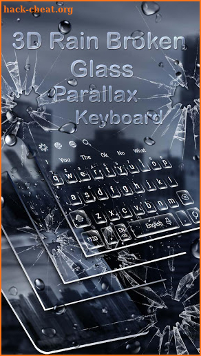 Rain Broken Glass Parallax Keyboard screenshot