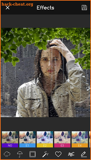 Rain Effect on Photo - Pic Editor and Frames New screenshot
