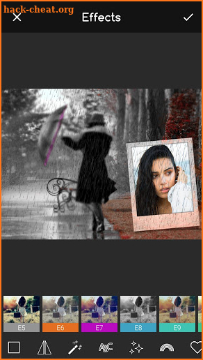 Rain Overlay: Frames for Pictures with Effects App screenshot