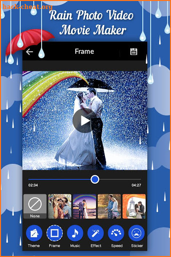 Rain Photo Video Maker With Music screenshot