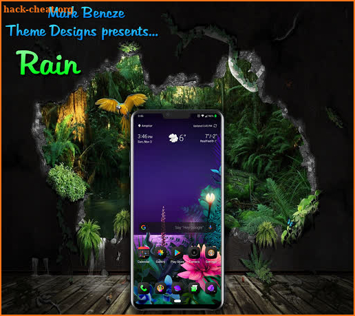 Rain Theme for LG G6, V20, V30 UX 8 android 9 screenshot