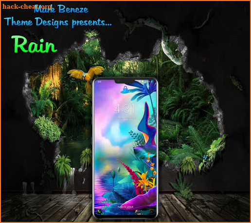 Rain Theme for LG G8, V40, V50 UX8 Android 9 screenshot