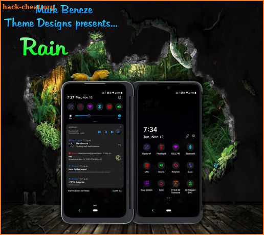 Rain Theme for LG G8X UX 9 screenshot