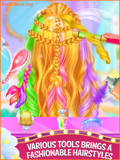Rainbow Braided Hair Stylist Fashion Salon screenshot
