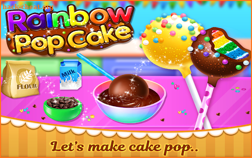 Rainbow Cake Pop Maker - Dessert Food Cooking Game screenshot