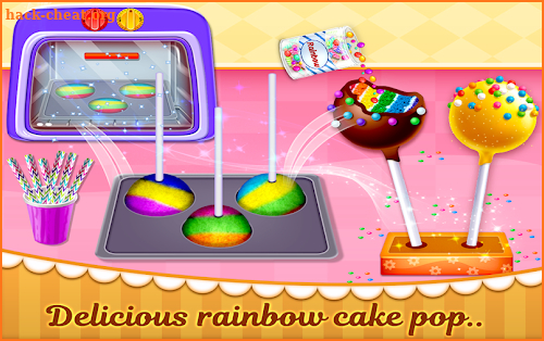 Rainbow Cake Pop Maker - Dessert Food Cooking Game screenshot