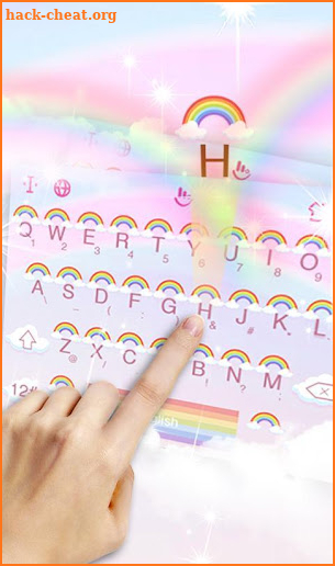 Rainbow Cloud Keyboard Theme screenshot