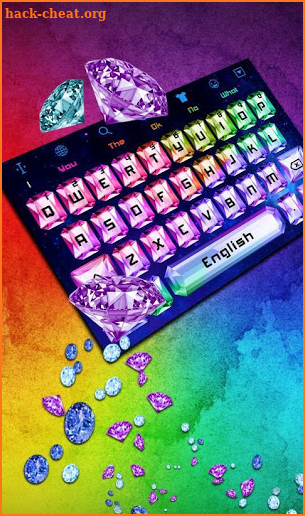 Rainbow Color Diamond Keyboard Theme screenshot
