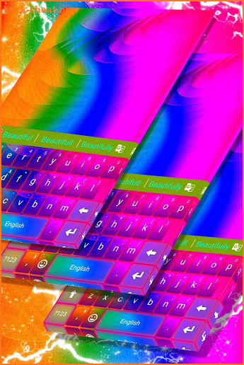 Rainbow Color Keyboard Theme screenshot