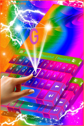 Rainbow Color Keyboard Theme screenshot