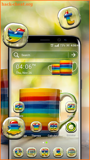Rainbow Cup Launcher Theme screenshot