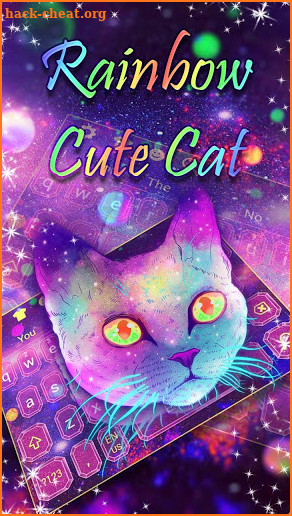 Rainbow Cute Cat Theme screenshot