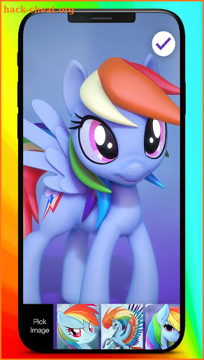 Rainbow Dash Little Princess Art Coloring Pin Lock screenshot
