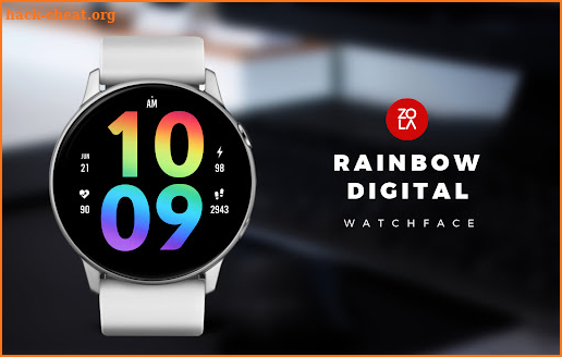 Rainbow Digital Watch Face screenshot