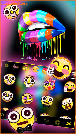 Rainbow Drip Lips Keyboard Theme screenshot