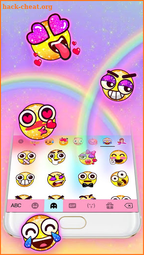 Rainbow Drops Keyboard Theme screenshot