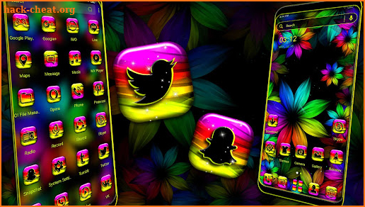 Rainbow Flower Theme screenshot