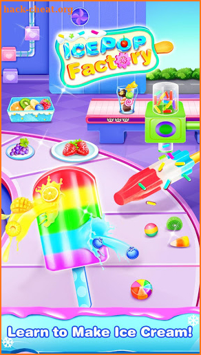 Rainbow Frozen Popsicles Maker-Ice Cream Games screenshot
