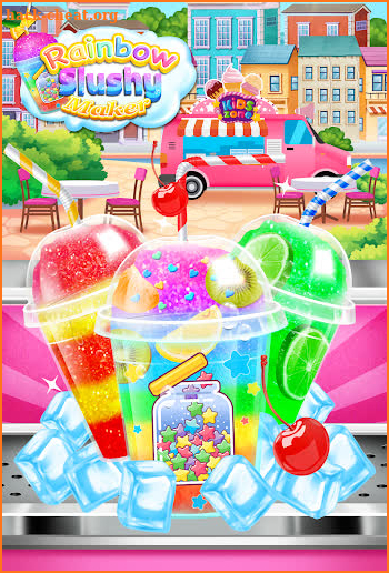 Rainbow Frozen Slushy Truck: Ice Candy Slush Maker screenshot