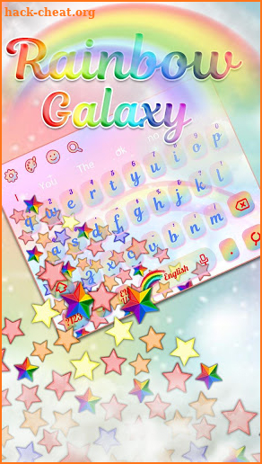 Rainbow Galaxy Gravity Keyboard Theme🌈 screenshot