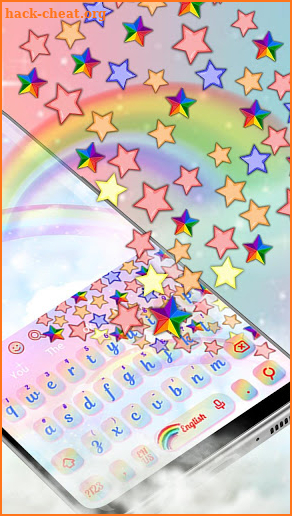 Rainbow Galaxy Gravity Keyboard Theme🌈 screenshot