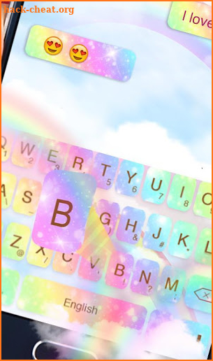 Rainbow Galaxy Keyboard Theme screenshot
