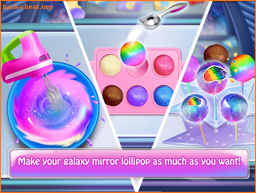 Rainbow Galaxy Mirror Desserts Maker Cooking Games screenshot