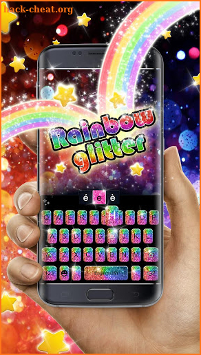 Rainbow Glisten Keyboard Theme screenshot