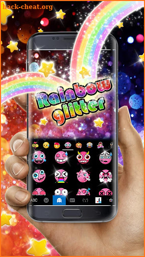Rainbow Glisten Keyboard Theme screenshot