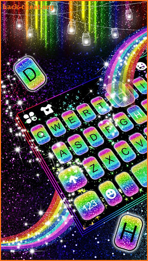 Rainbow Glitter Keyboard Theme screenshot