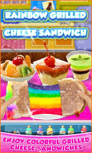 Rainbow Grilled Cheese Sandwich Maker! DIY cooking screenshot