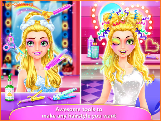 Rainbow Hair Salon - Dress Up screenshot