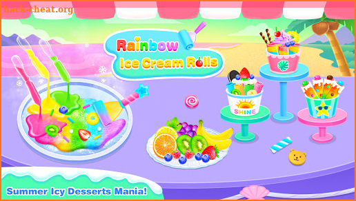 Rainbow Ice Cream Roll Maker – Fun Games for Girls screenshot