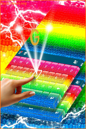 Rainbow Leather Keyboard Theme screenshot