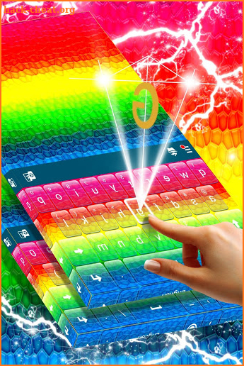 Rainbow Leather Keyboard Theme screenshot